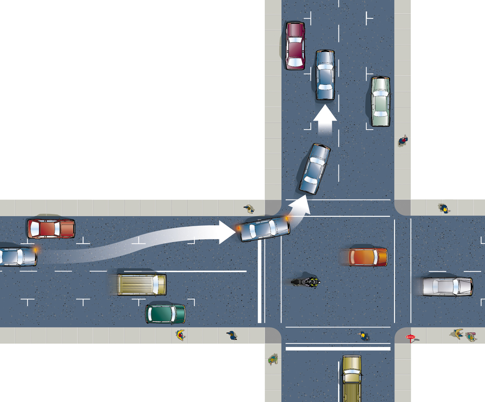 Left turn one-way