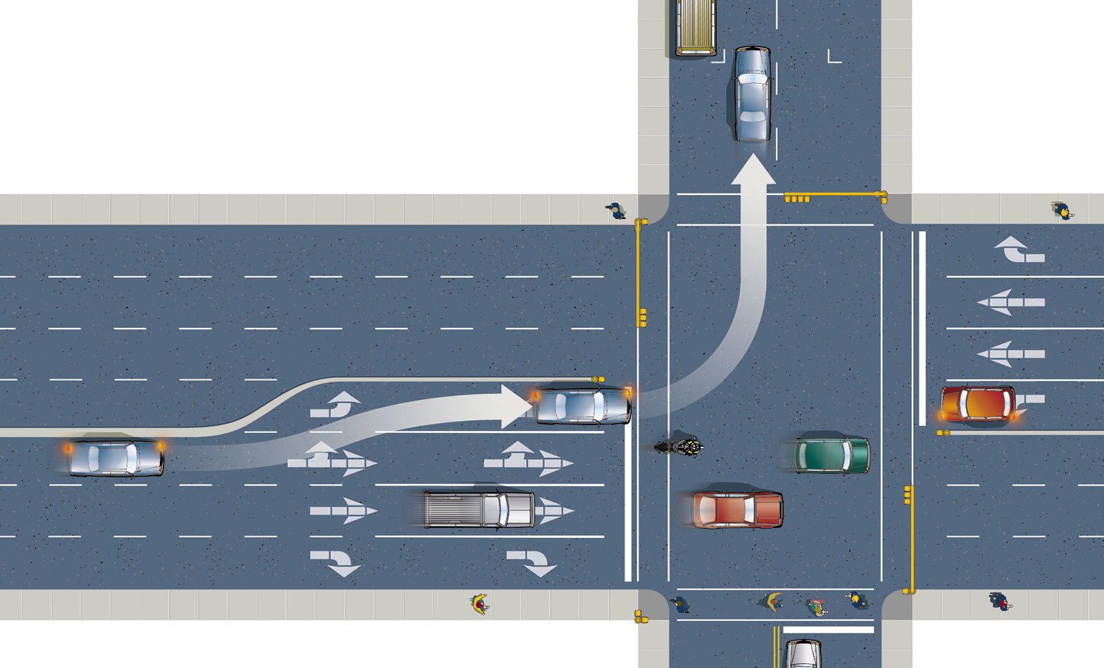 Left turn two-way