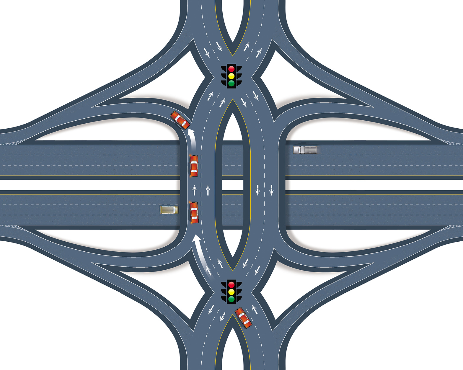 Traffic turning left